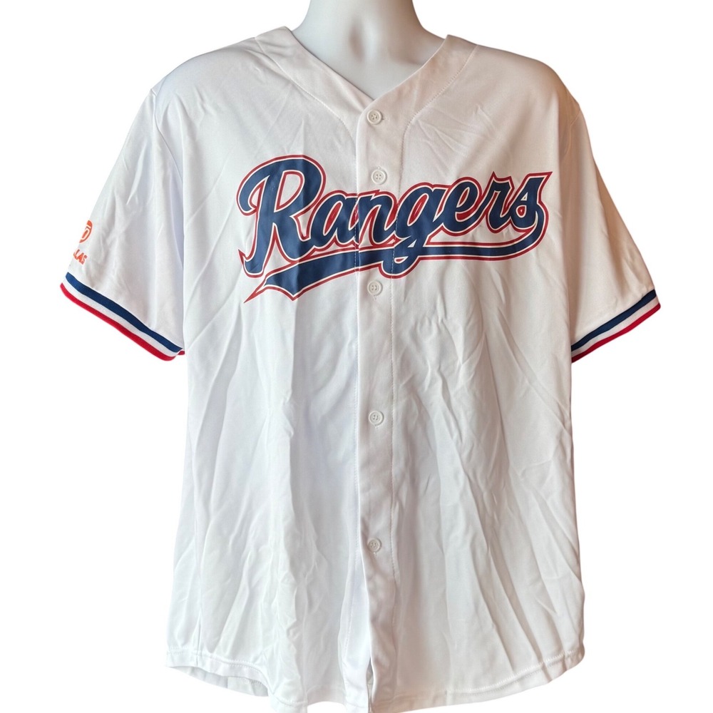 Texas Rangers Jacob DeGrom 48 White Button Front Baseball Jersey Size XL MLB